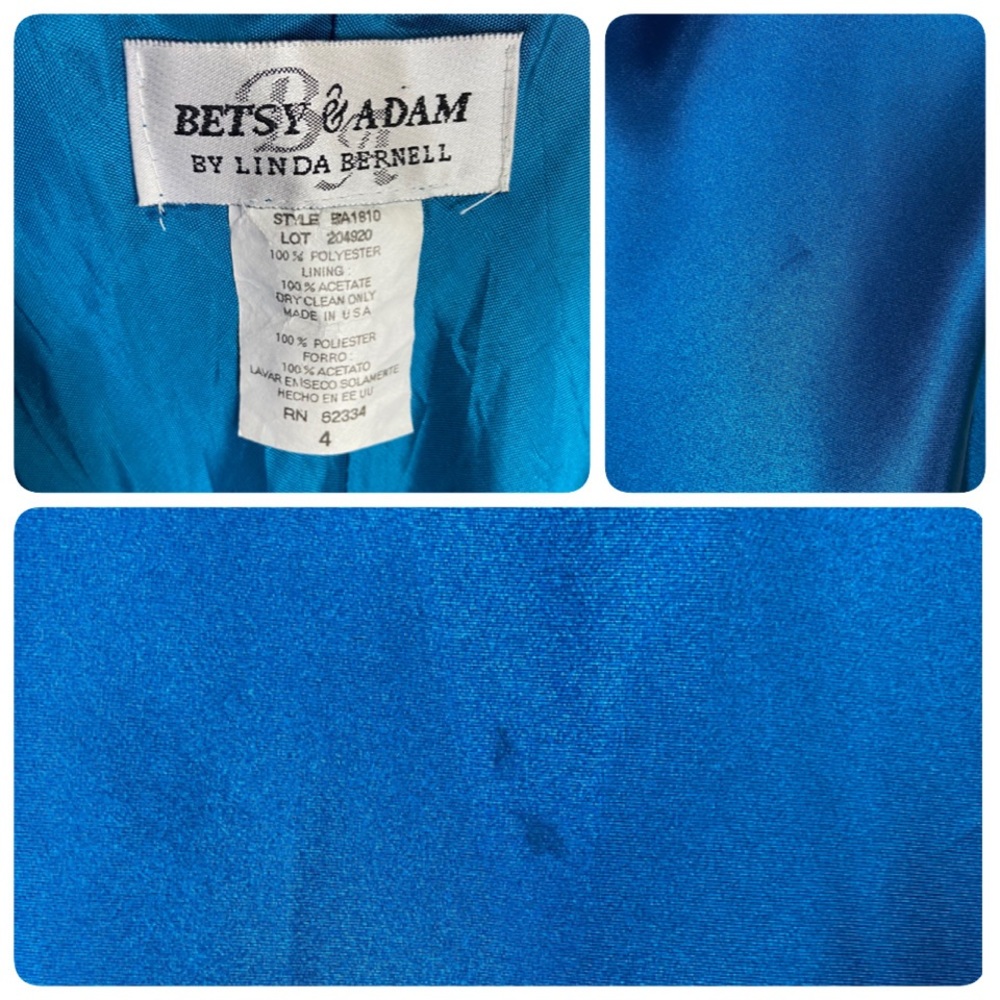 Betsy & Adam x Linda Bernell blue maxi mermaid gown - Picture 8 of 9